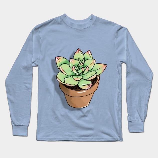 Blushing Succulent Long Sleeve T-Shirt by BoringEcstasy